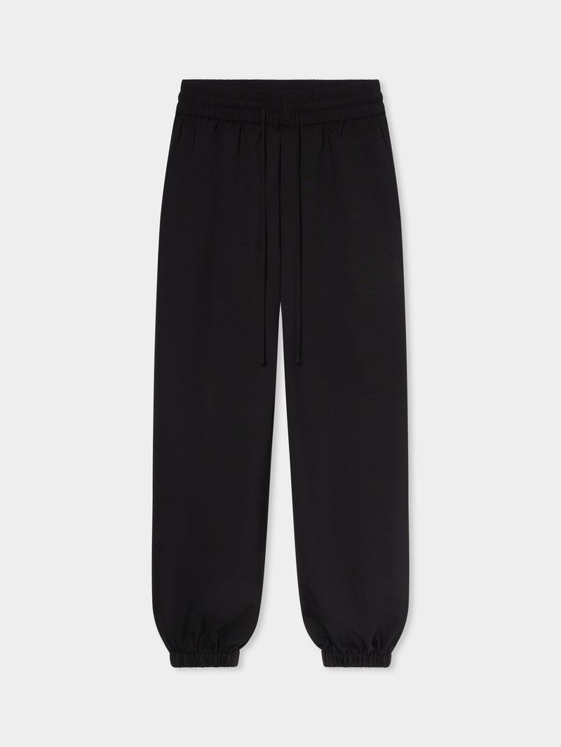 Jogger Pant in Stretch Wool Suiting - Black - CO