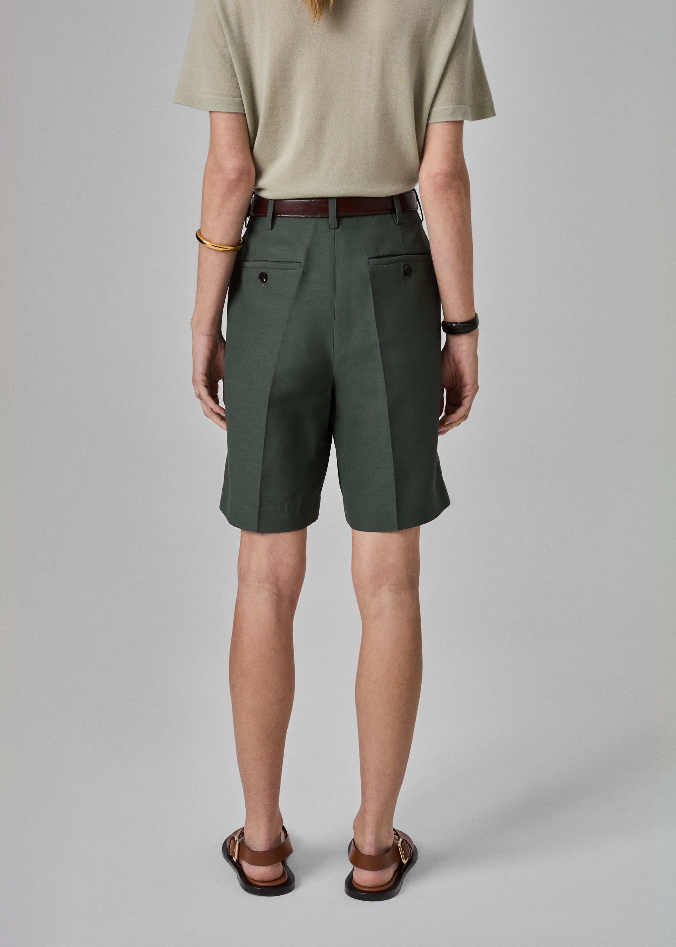 Tailored Bermuda Shorts - Pistachio