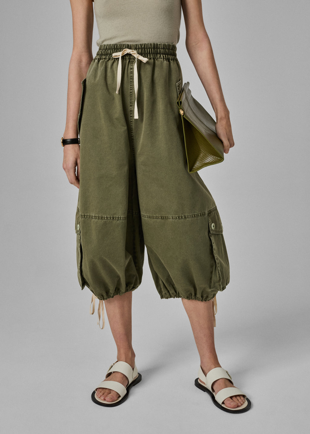 Braies Pant in Cotton Twill - Army Green - CO