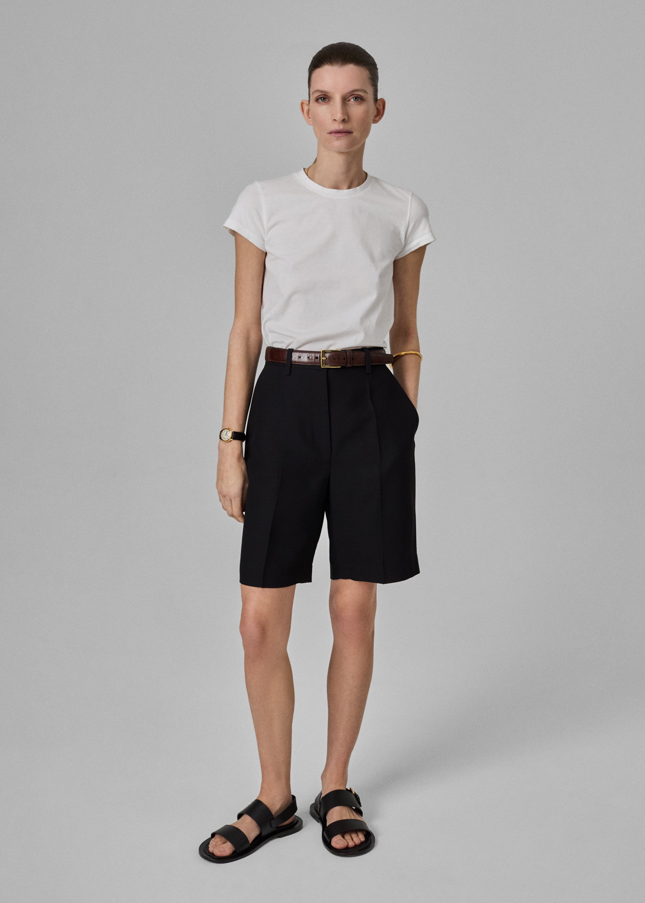 Tailored Bermuda Shorts - Black