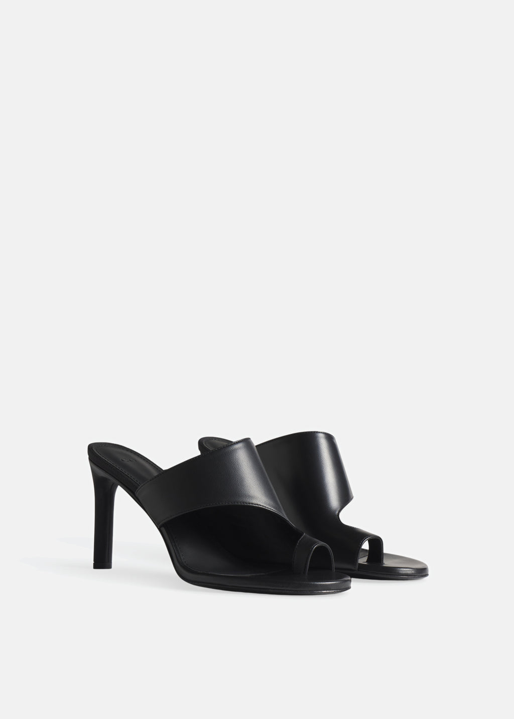 Split Toe Sandal Heel - Black - CO