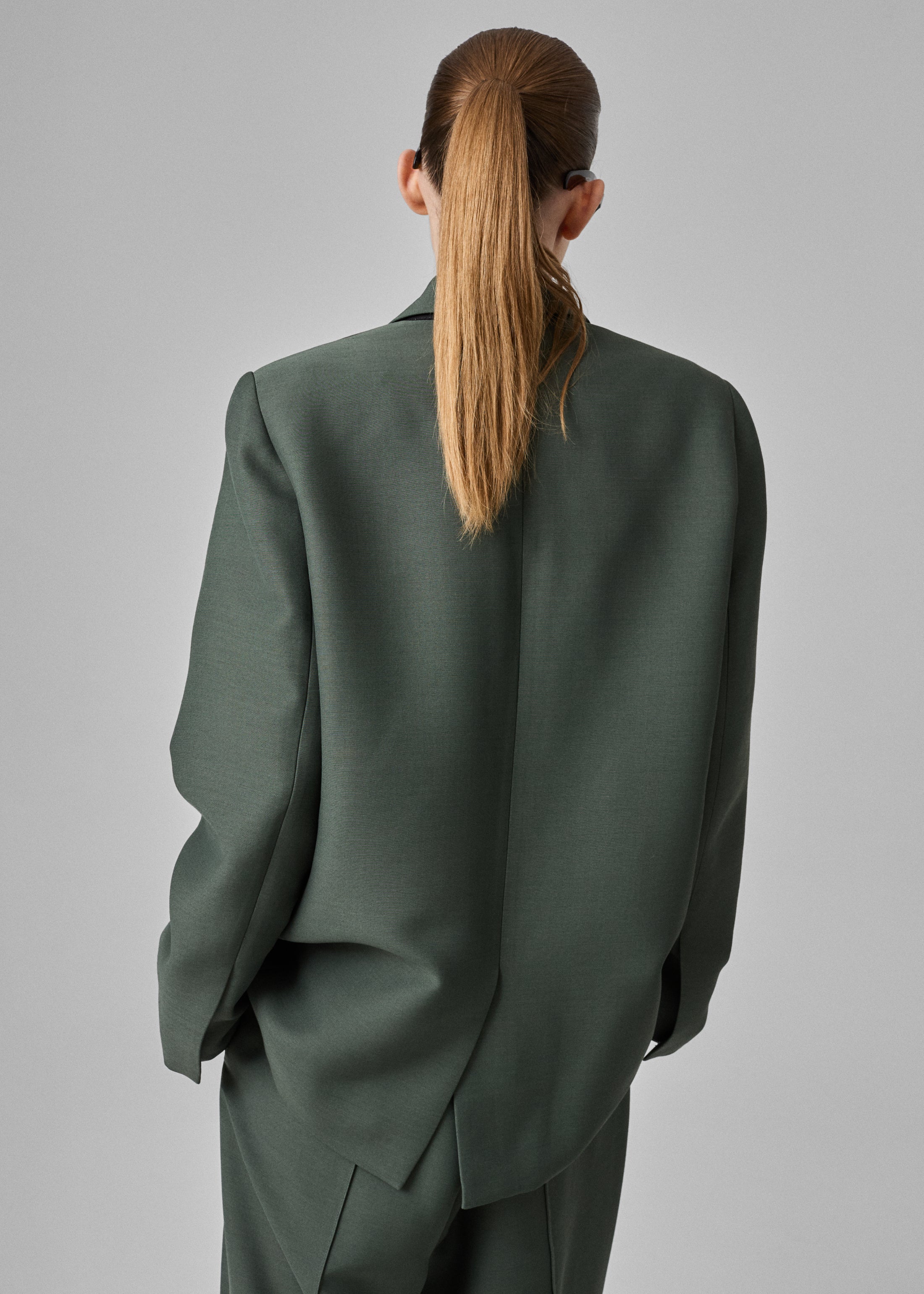 Boxy Blazer in Faille - Pistachio