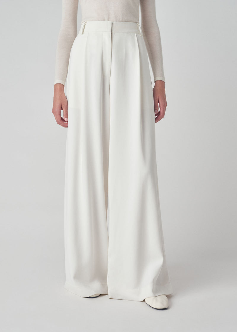 Evening Trouser in Cady - Ivory - CO