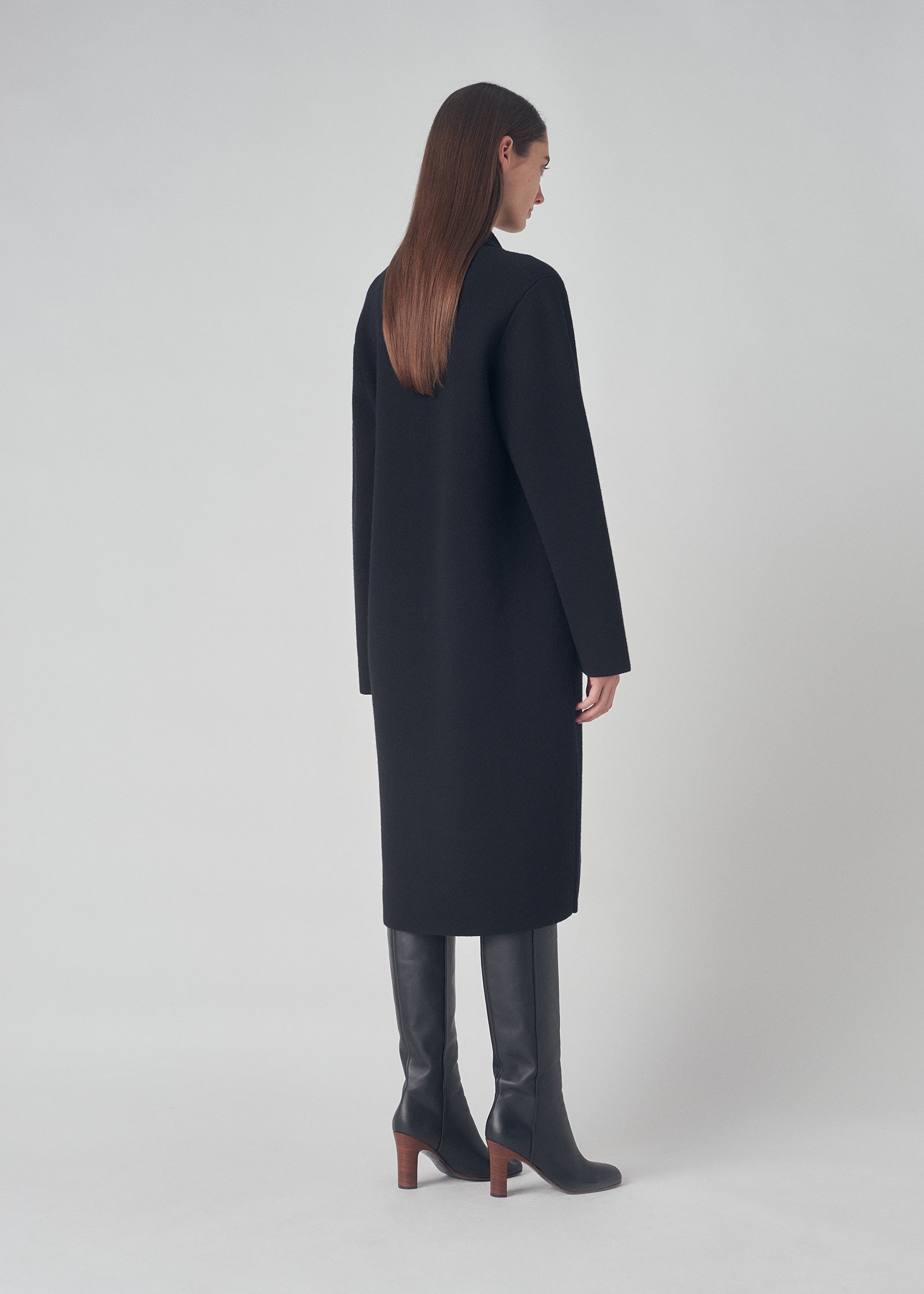 Compact Knit Coat in Merino Wool - CO Collections