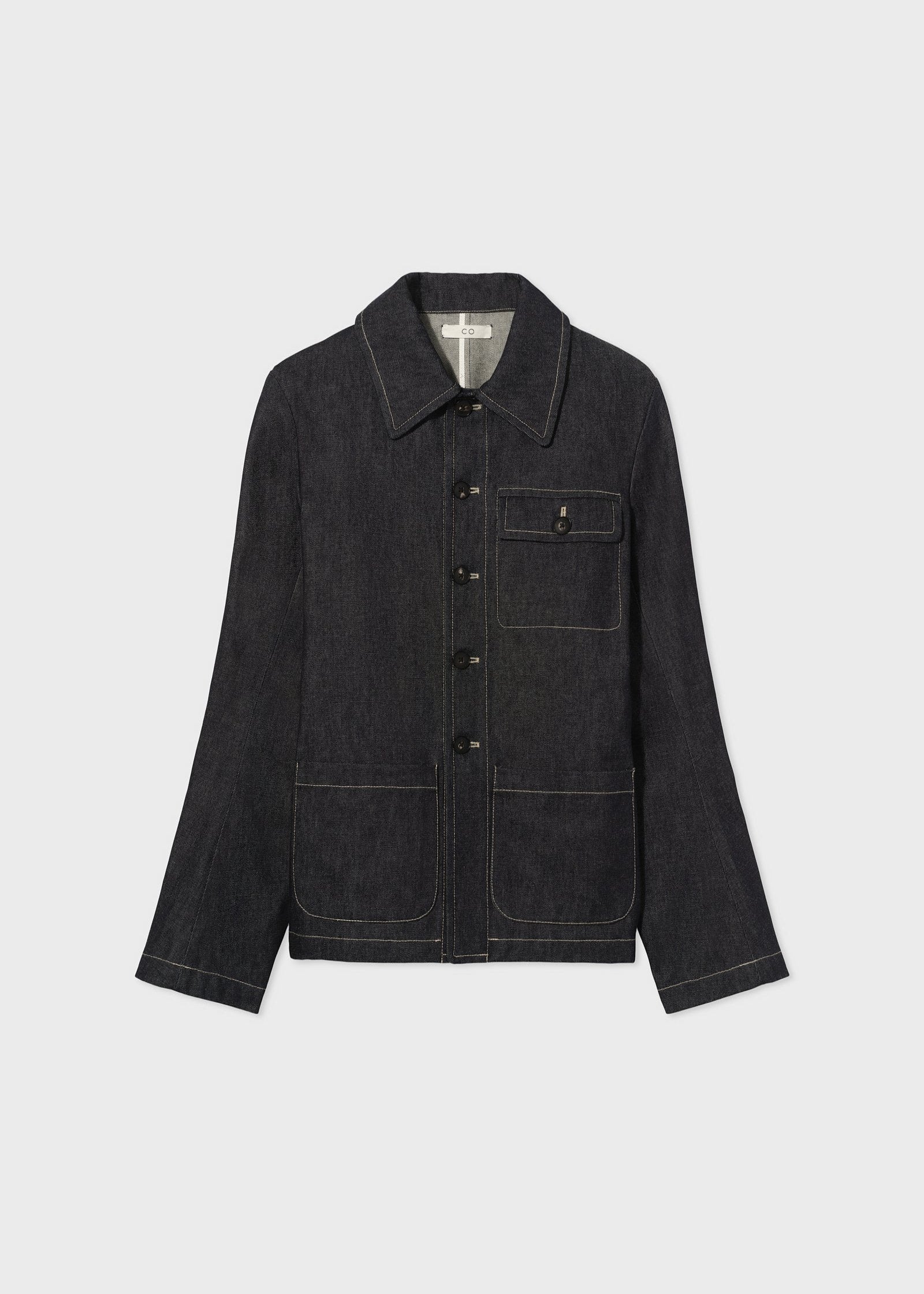 Workwear Jacket in Raw Denim - Indigo