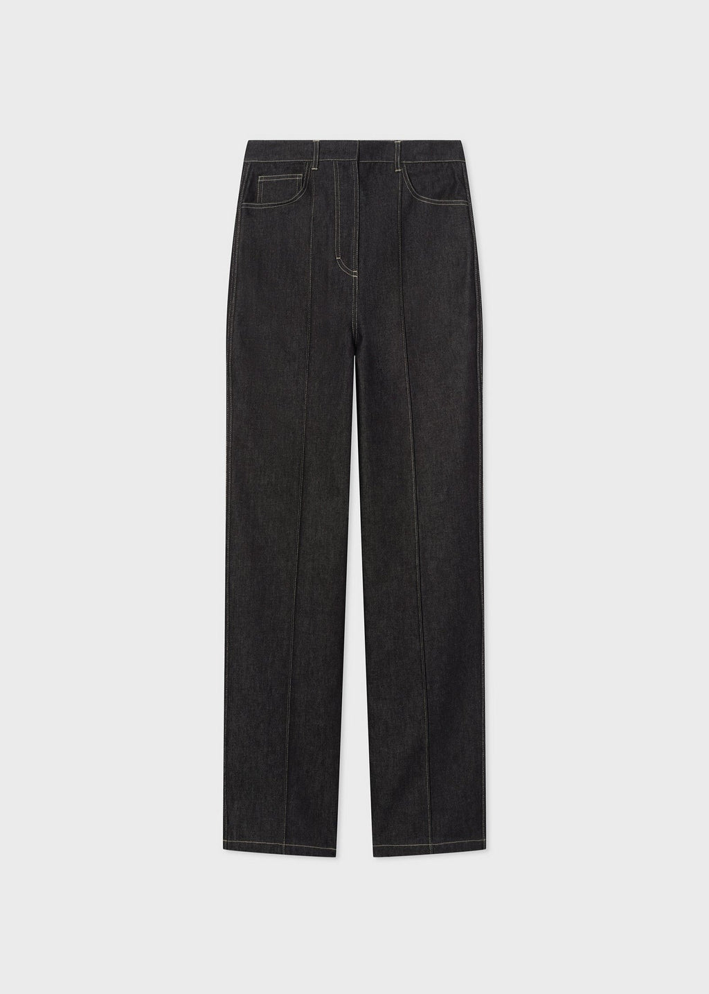 Straight Trouser in Raw  Denim - Indigo - CO