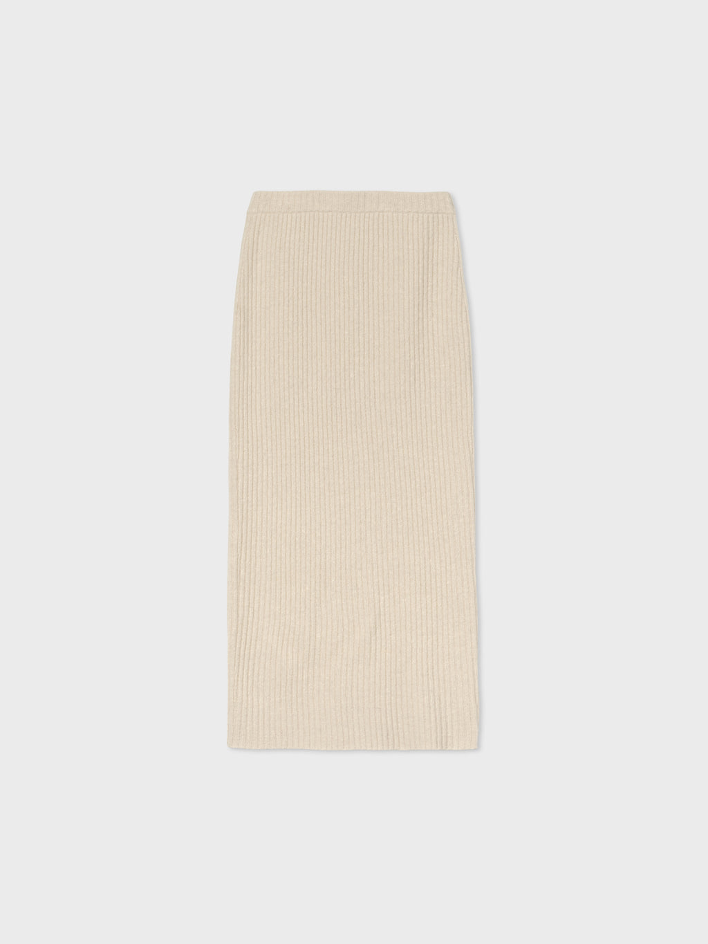 Midi Knit Skirt in Tweed Knit - Ivory - CO