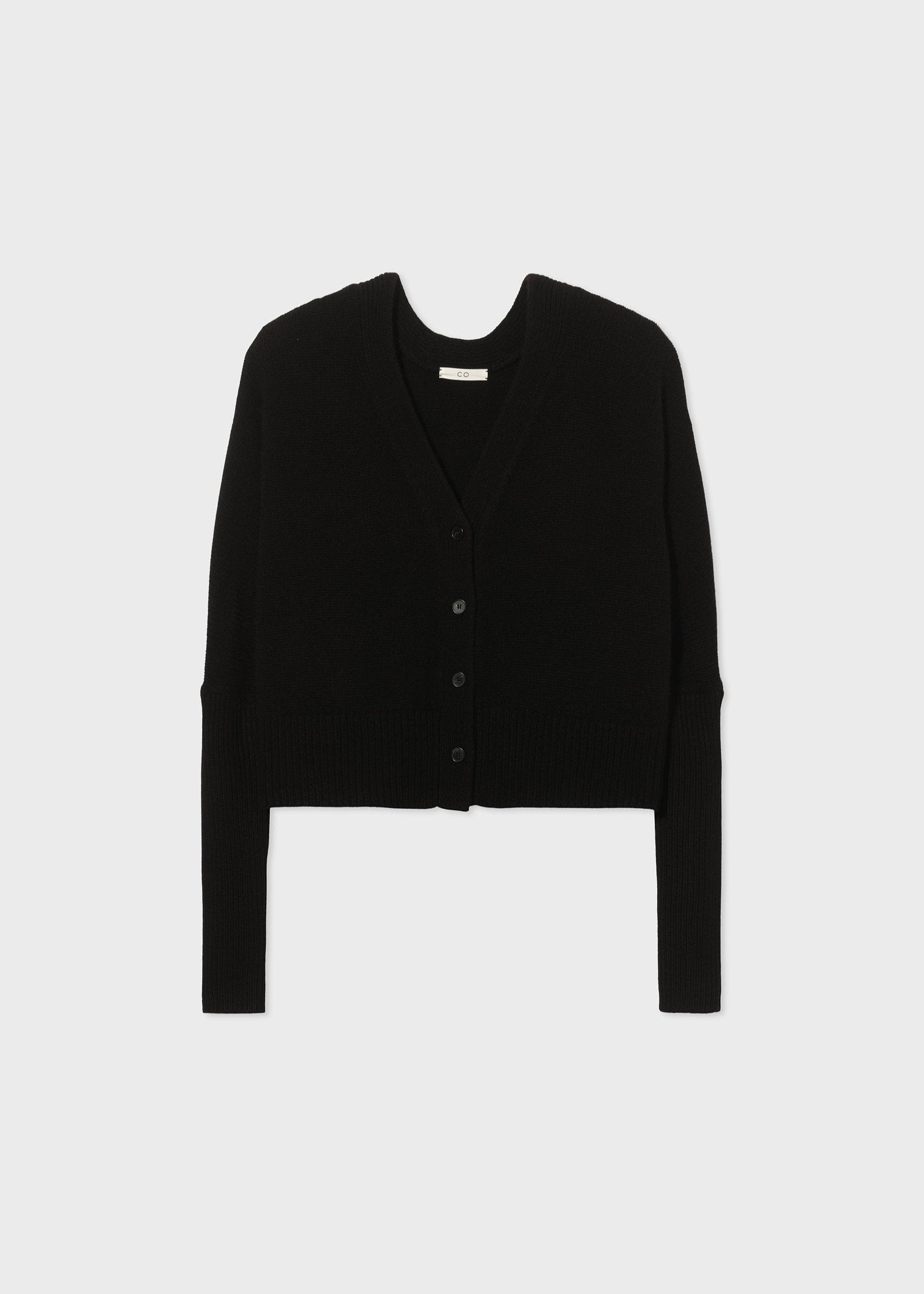 Batwing Cardigan in Cashmere - Black