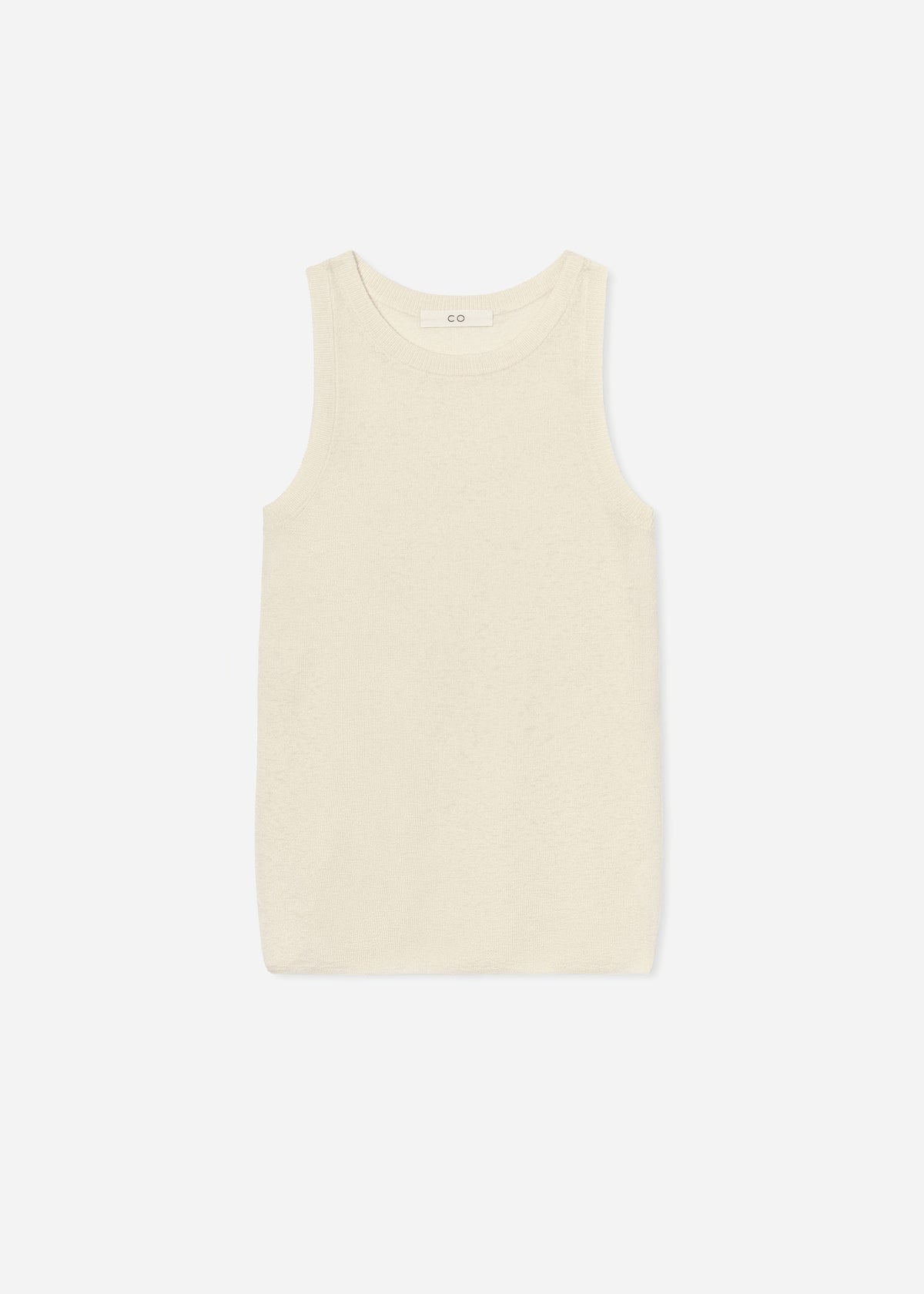 Tank Top in Fine Cashmere - Ivory, image 5 of 5