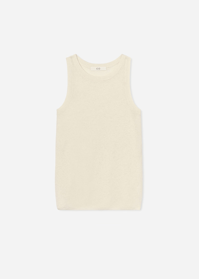 Tank Top in Fine Cashmere - Ivory - CO