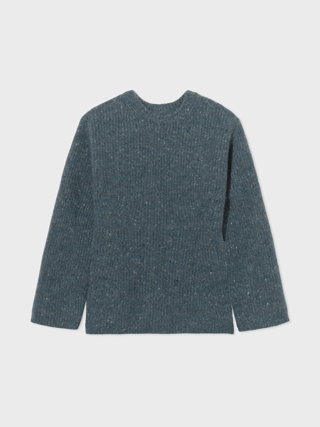 Hourglass Sweater in Tweed Knit - Blue Melange - CO