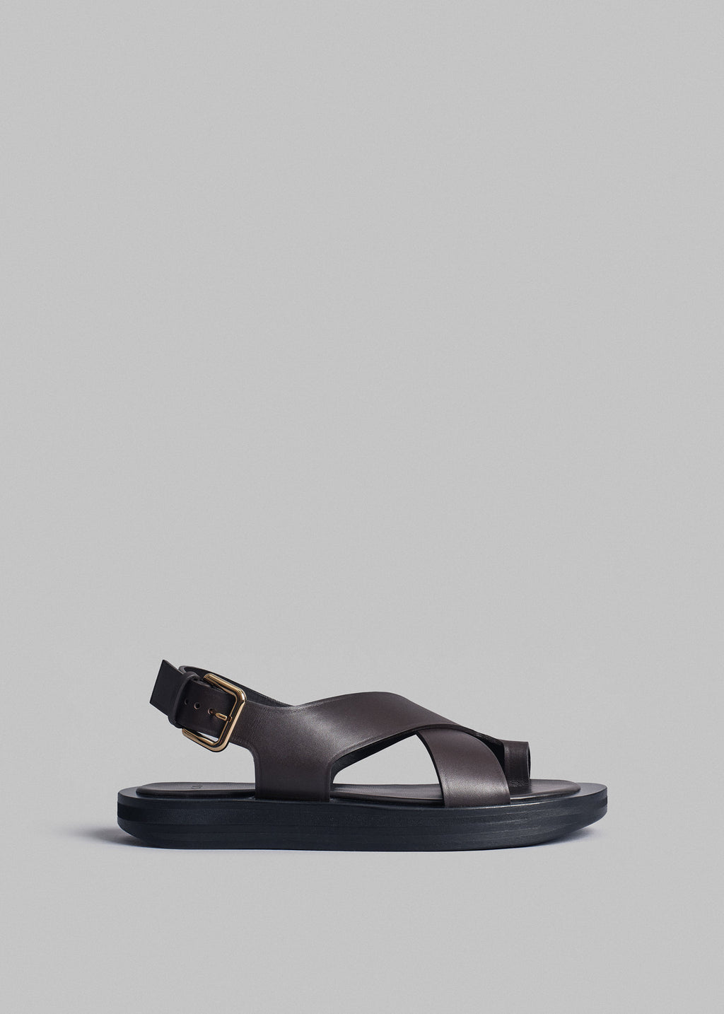 Leather Wrap Toe Sandal - Chestnut - CO