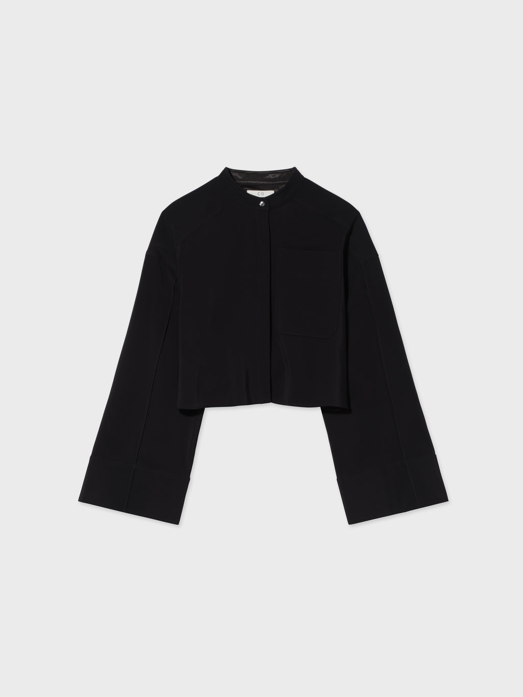 Bell Sleeve Blouse in Crepe - Black - CO