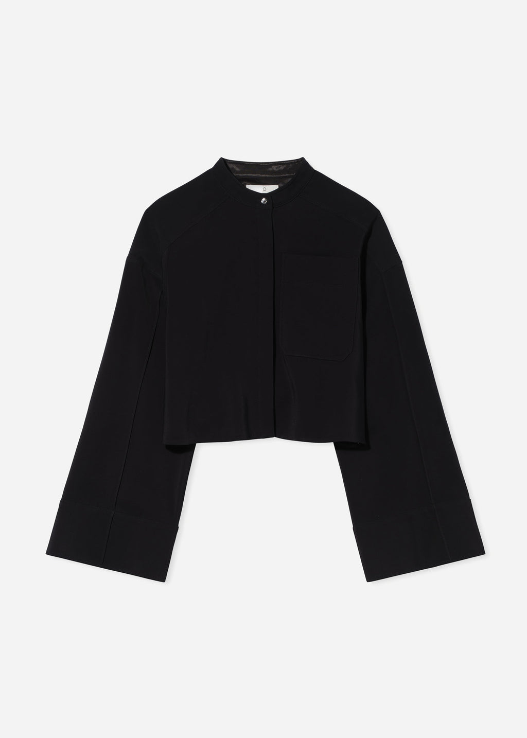 Bell Sleeve Blouse in Crepe - Black - CO