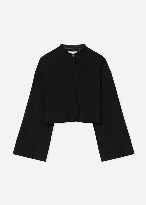 Bell Sleeve Blouse in Crepe - Black, image 5 of 5