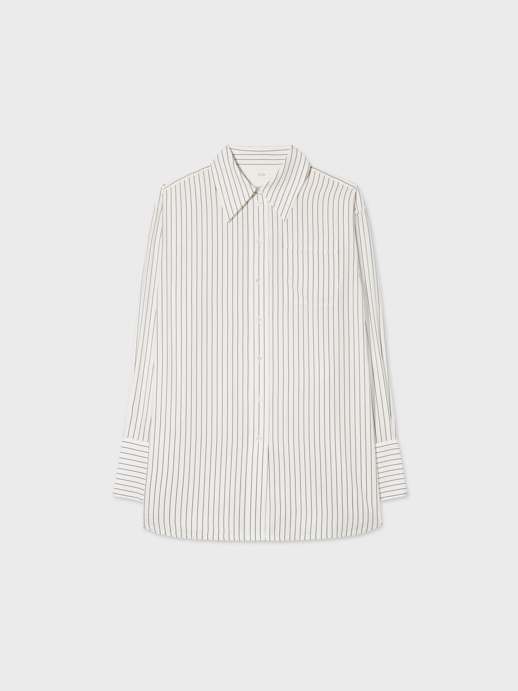 Striped Button Down Shirt in Silk - Stripe - CO