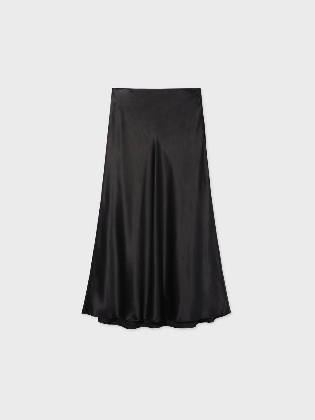 Bias Cut Slip Skirt in SIlk - Black - CO