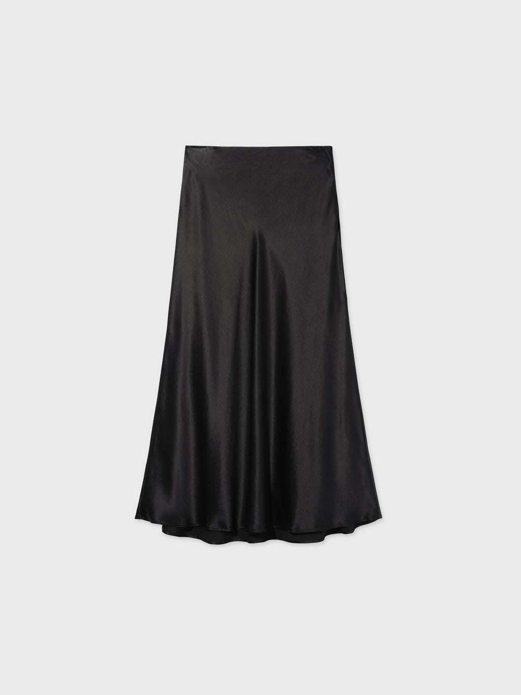Bias Cut Slip Skirt in SIlk - Black - CO