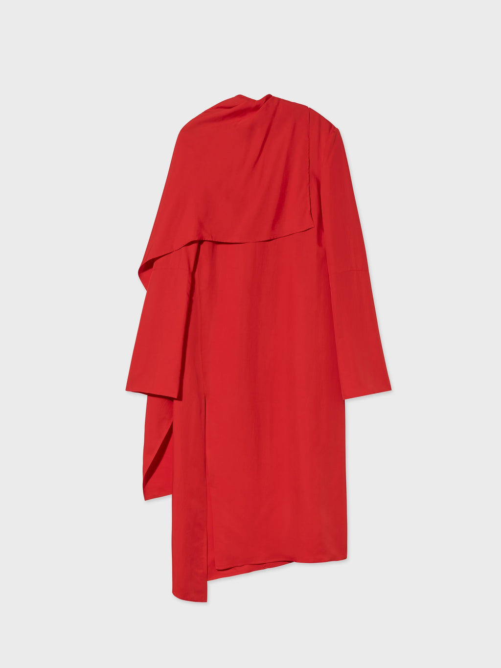 Shawl Midi  Dress - Red - CO