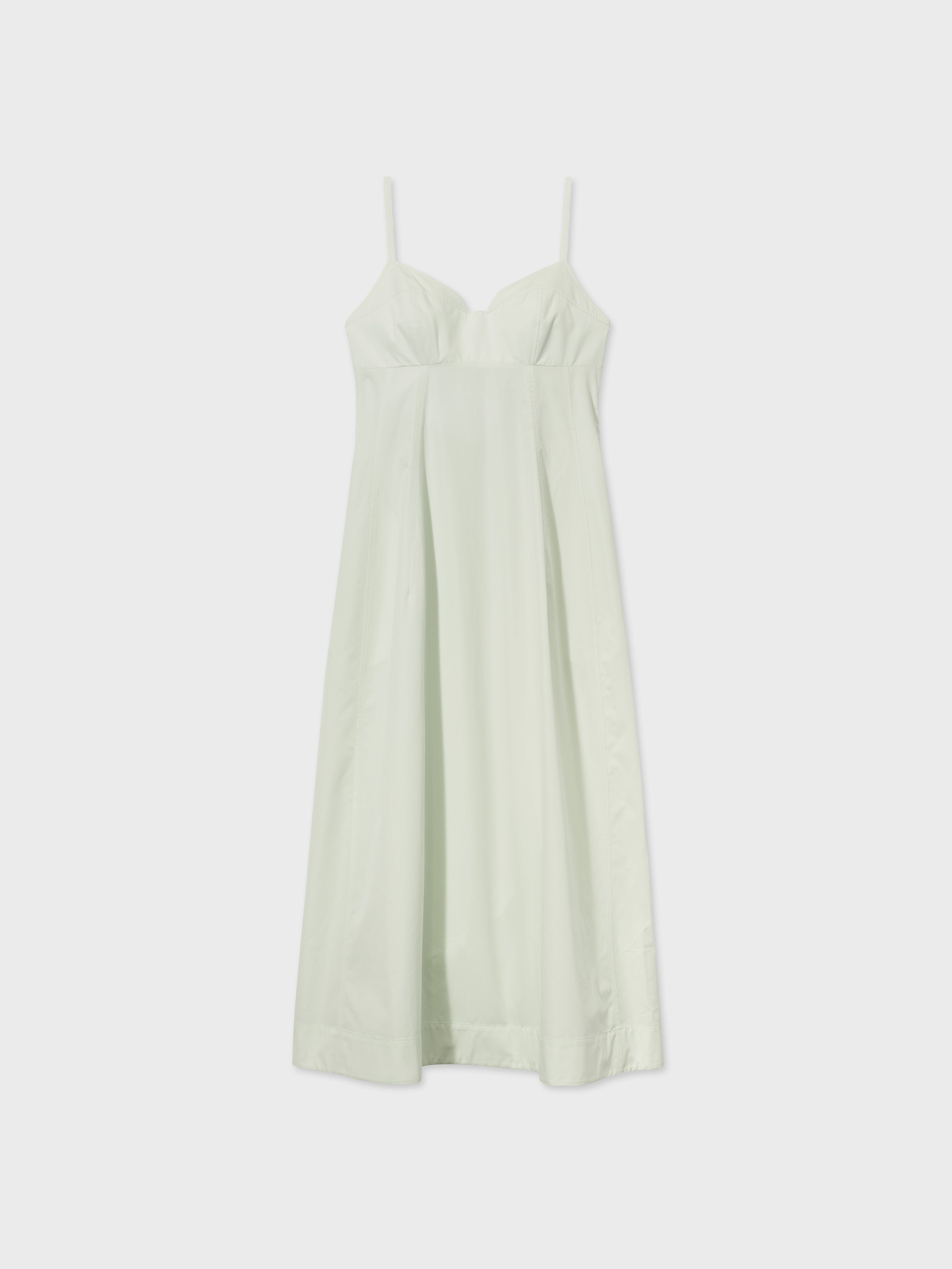 Slip Dress in Cotton Poplin- Frost