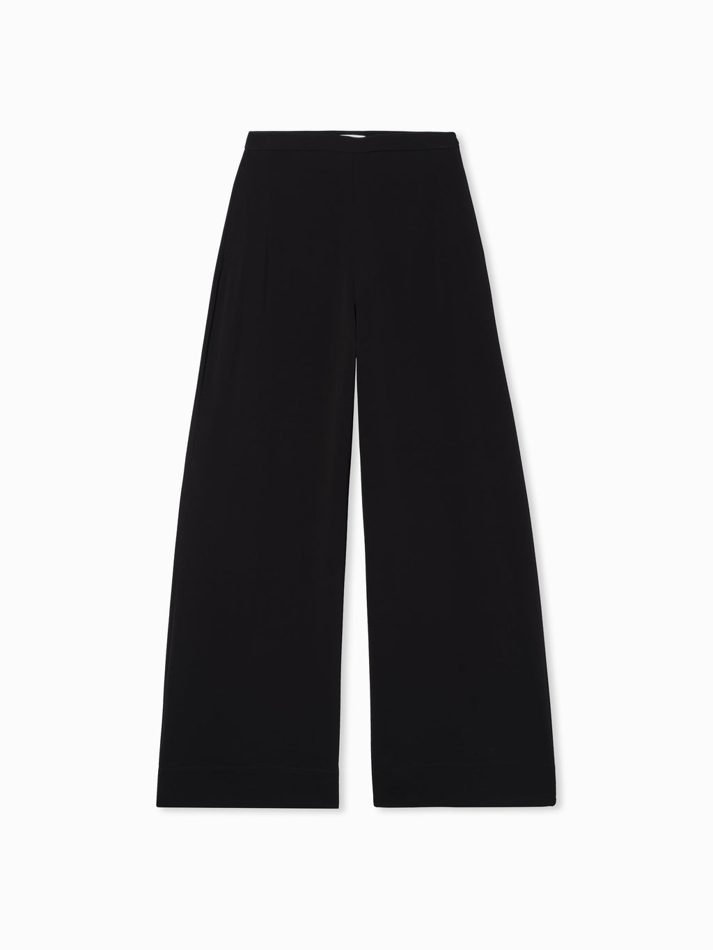 Wide Leg  Pant in Crepe - Black - CO