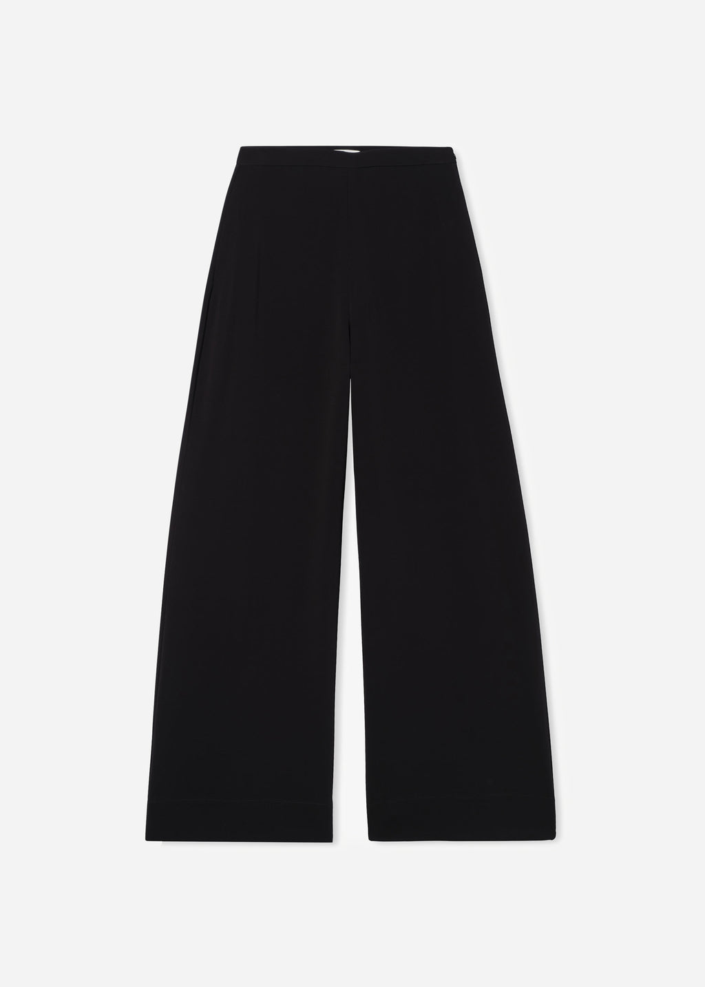 Wide Leg Pant in Crepe - Black - CO