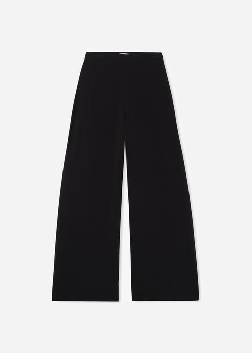 Wide Leg Pant in Crepe - Black, image 4 of 4