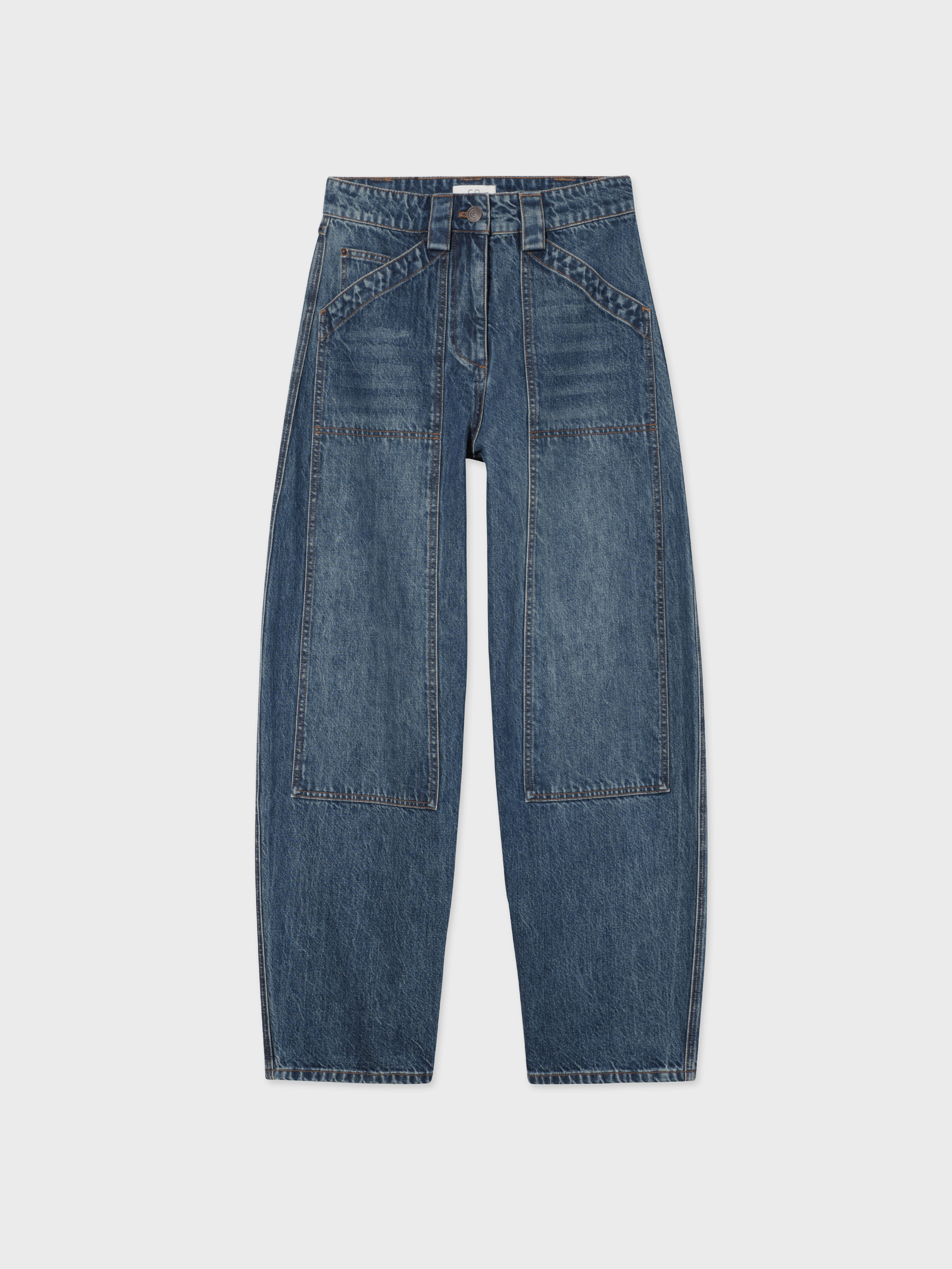 Denim Patch Pocket Pant - Indigo