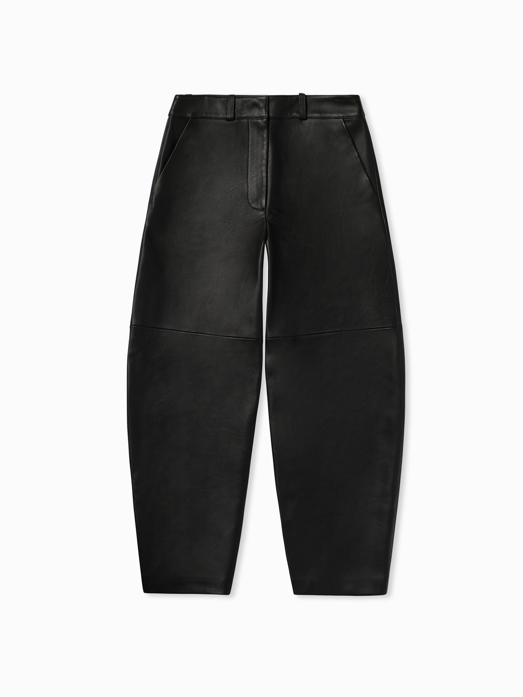 Cropped Leather Trouser - Black - CO