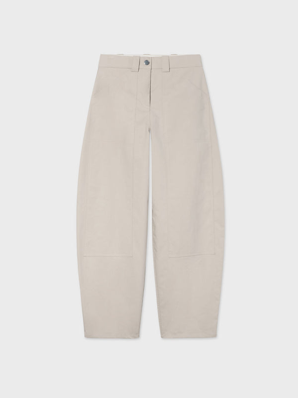 Patch Pant in Cotton Twill - Beige - CO