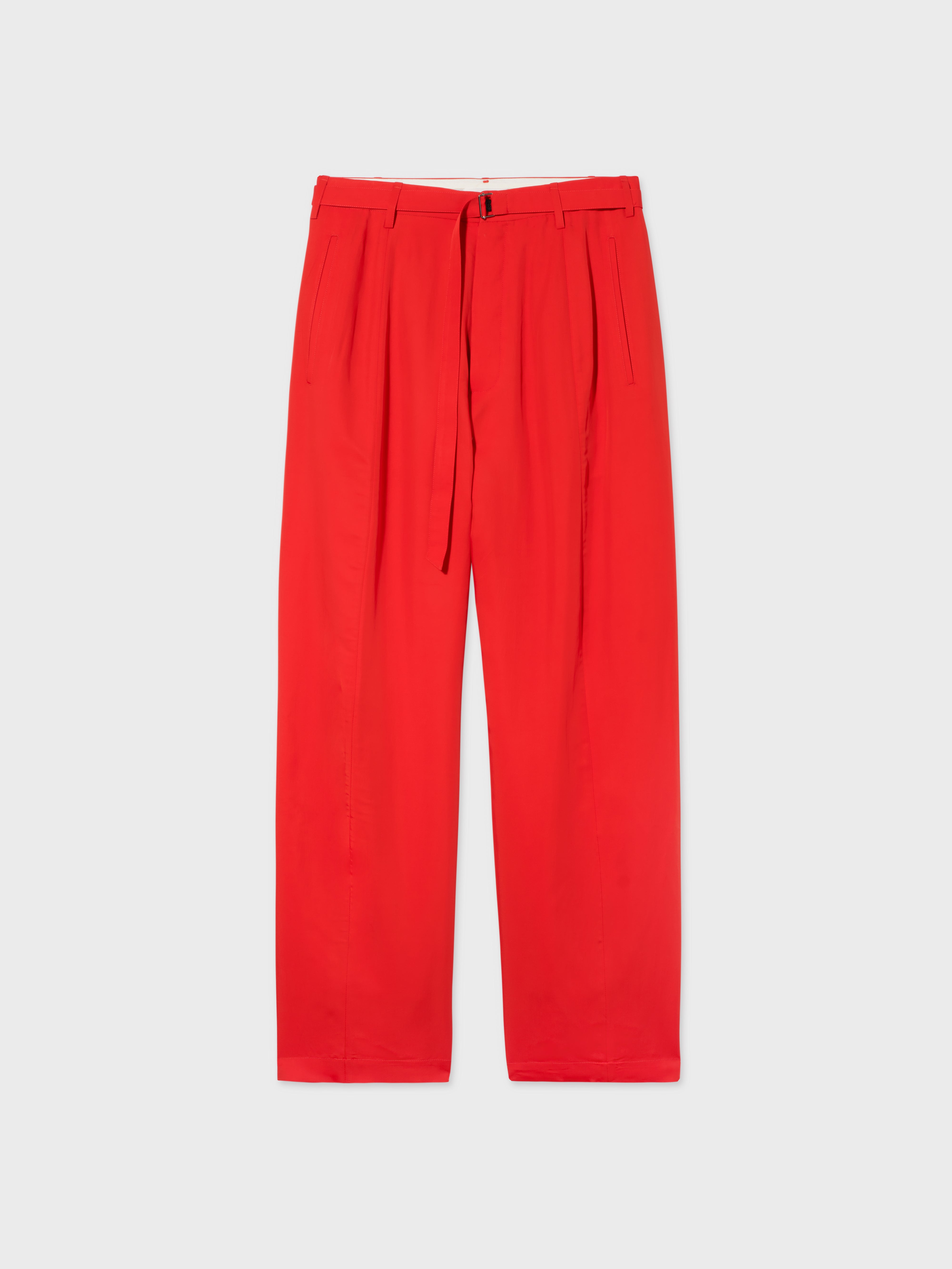 Drop Waist Evening Trouser - Red