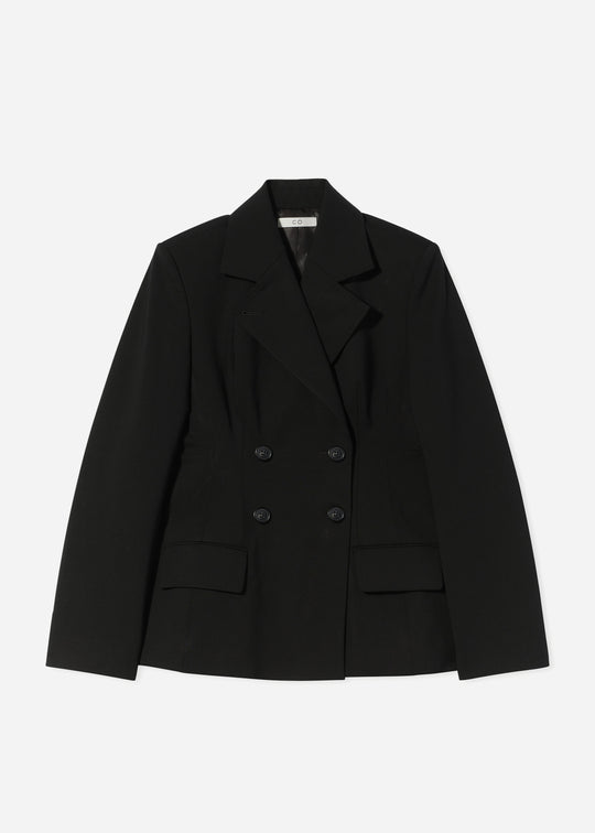 Double-breasted virgin wool blazer