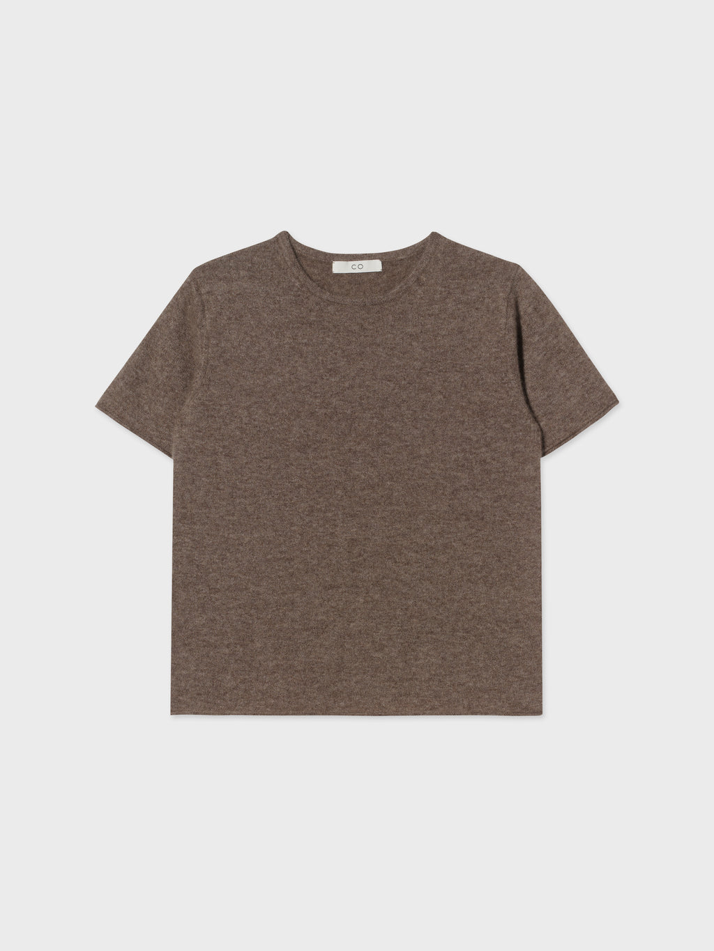 Boxy Tee in Cashmere Silk - Brown - CO