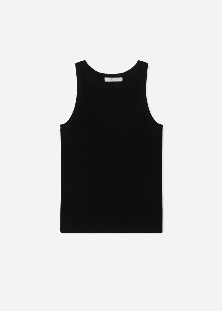 Tank Top in Fine Cashmere - Black, image 6 of 6