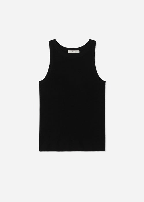 Tank Top in Fine Cashmere - Black, image 6 of 6