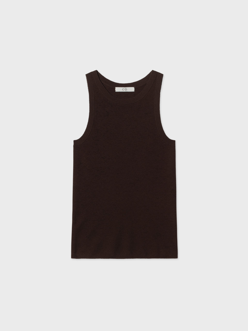 Sporty Tank in Fine Cashmere - Chocolate - CO