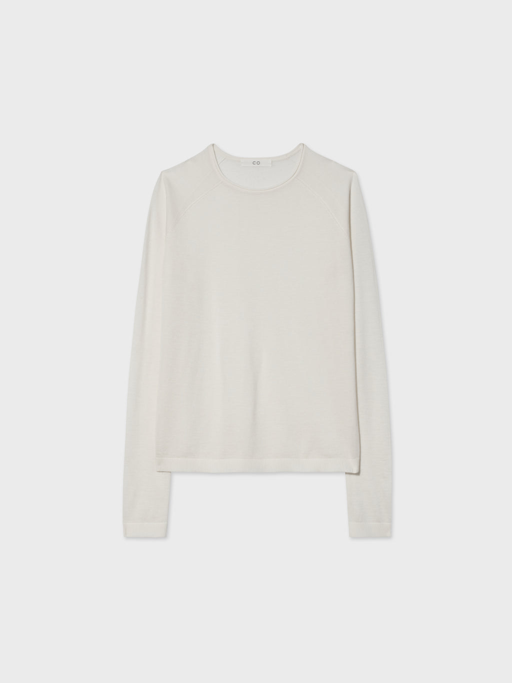 Raglan Crew in Fine Cashmere - Ivory - CO