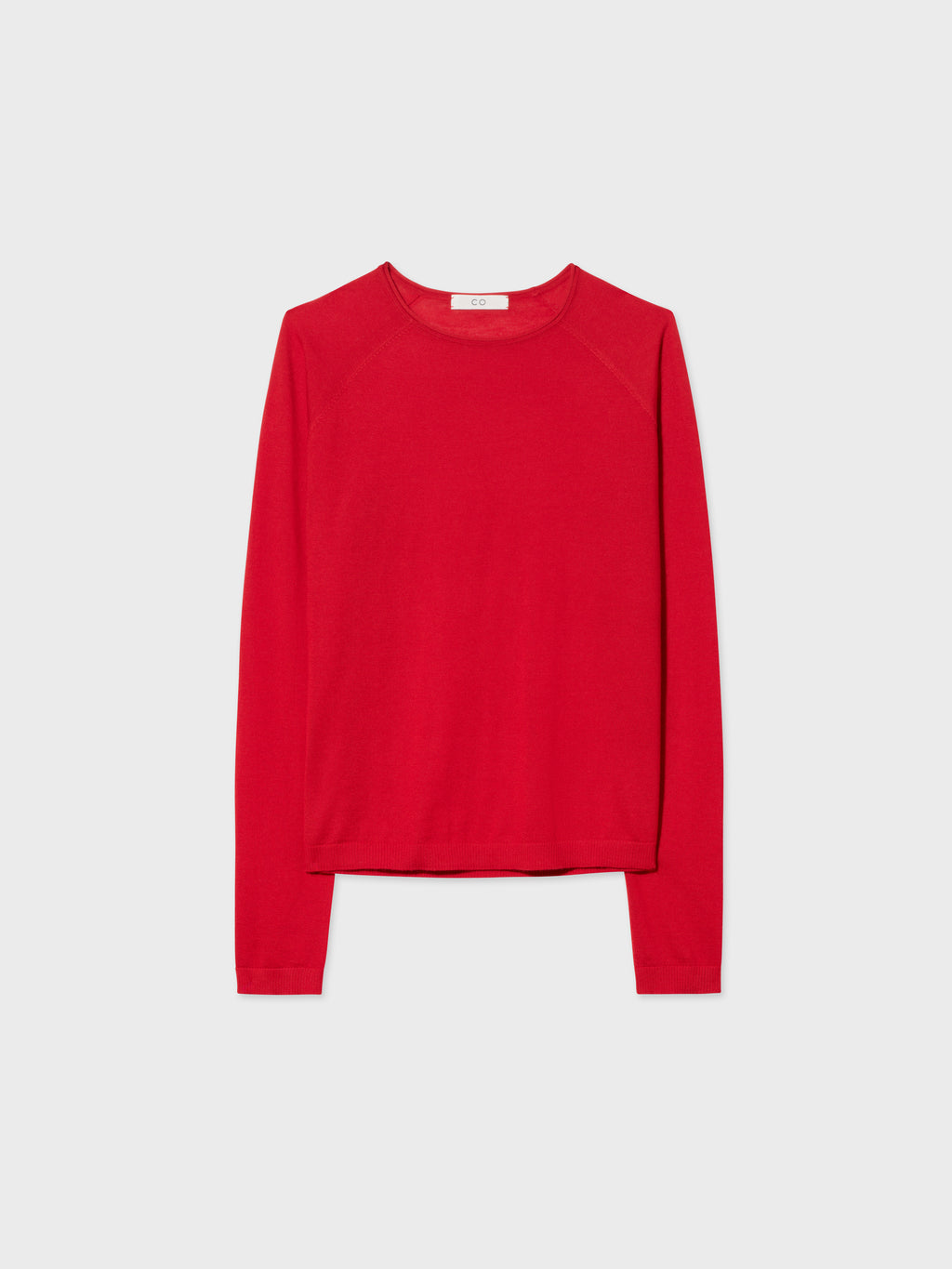 Raglan Crew in Fine Cashmere - Red - CO