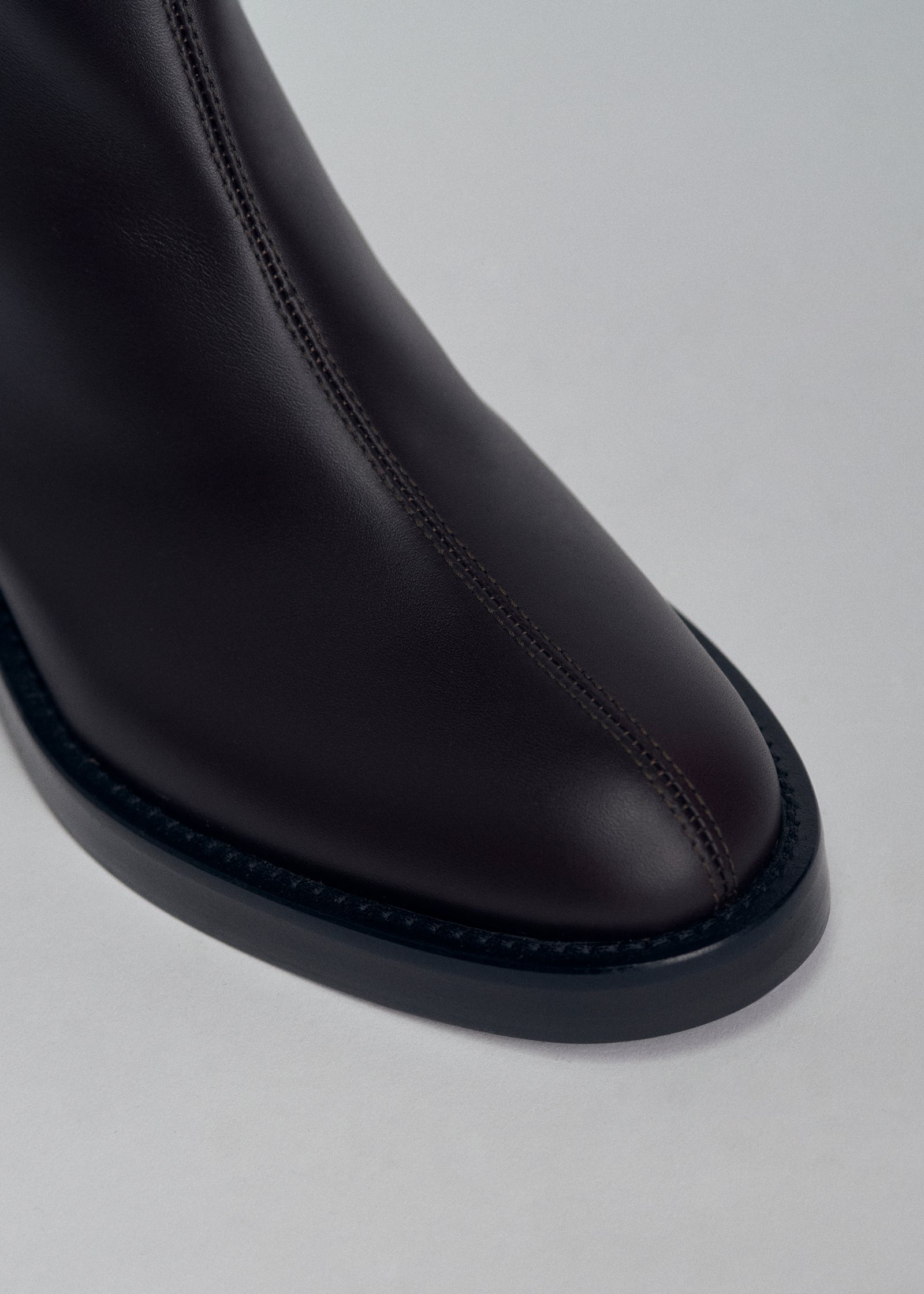 Low Ankle Boot in Smooth Leather - Espresso - CO Collections
