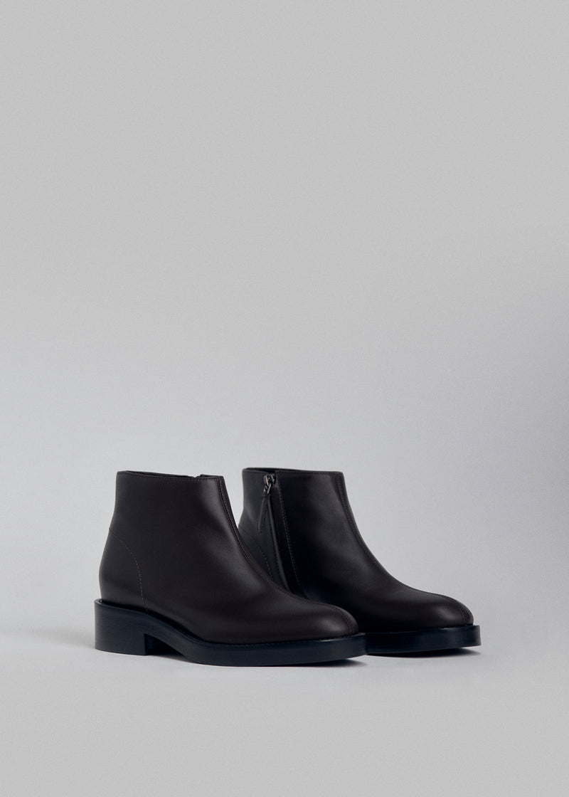 Low Ankle Boot in Smooth Leather - Espresso - CO