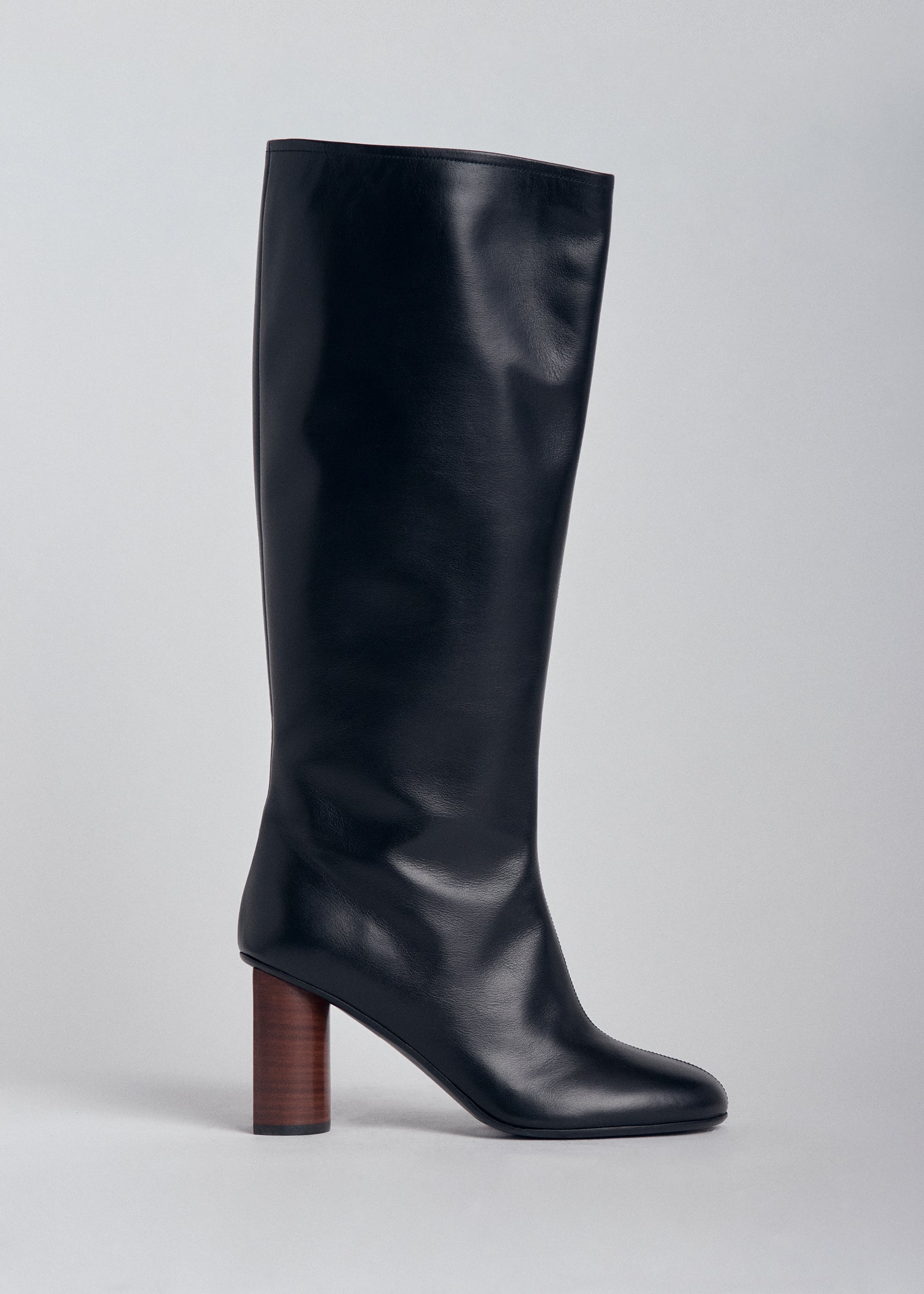 Knee high boot with golden tab | Boots & Booties | Women's | Ferragamo US