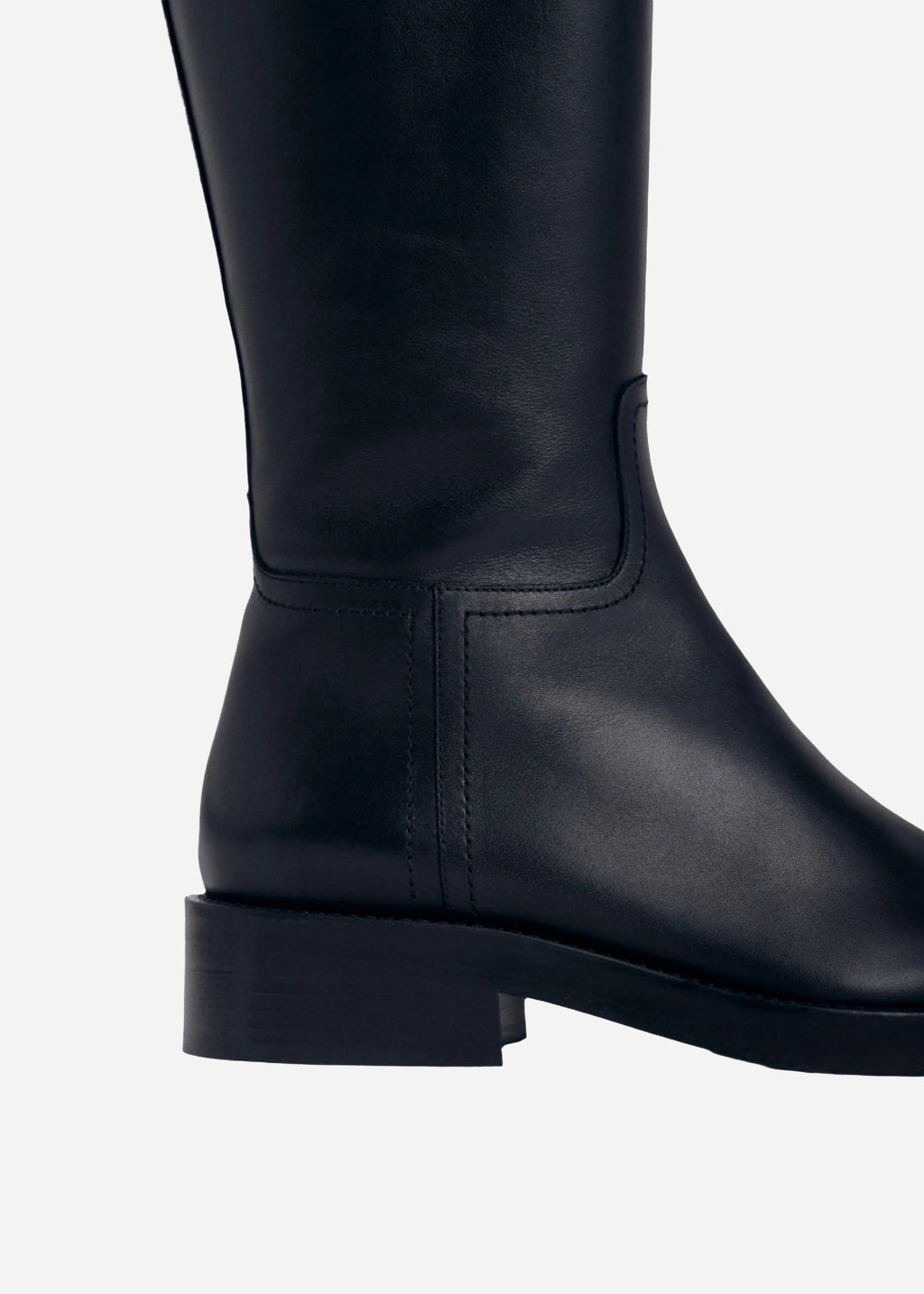Leather Riding Boot - Black - CO