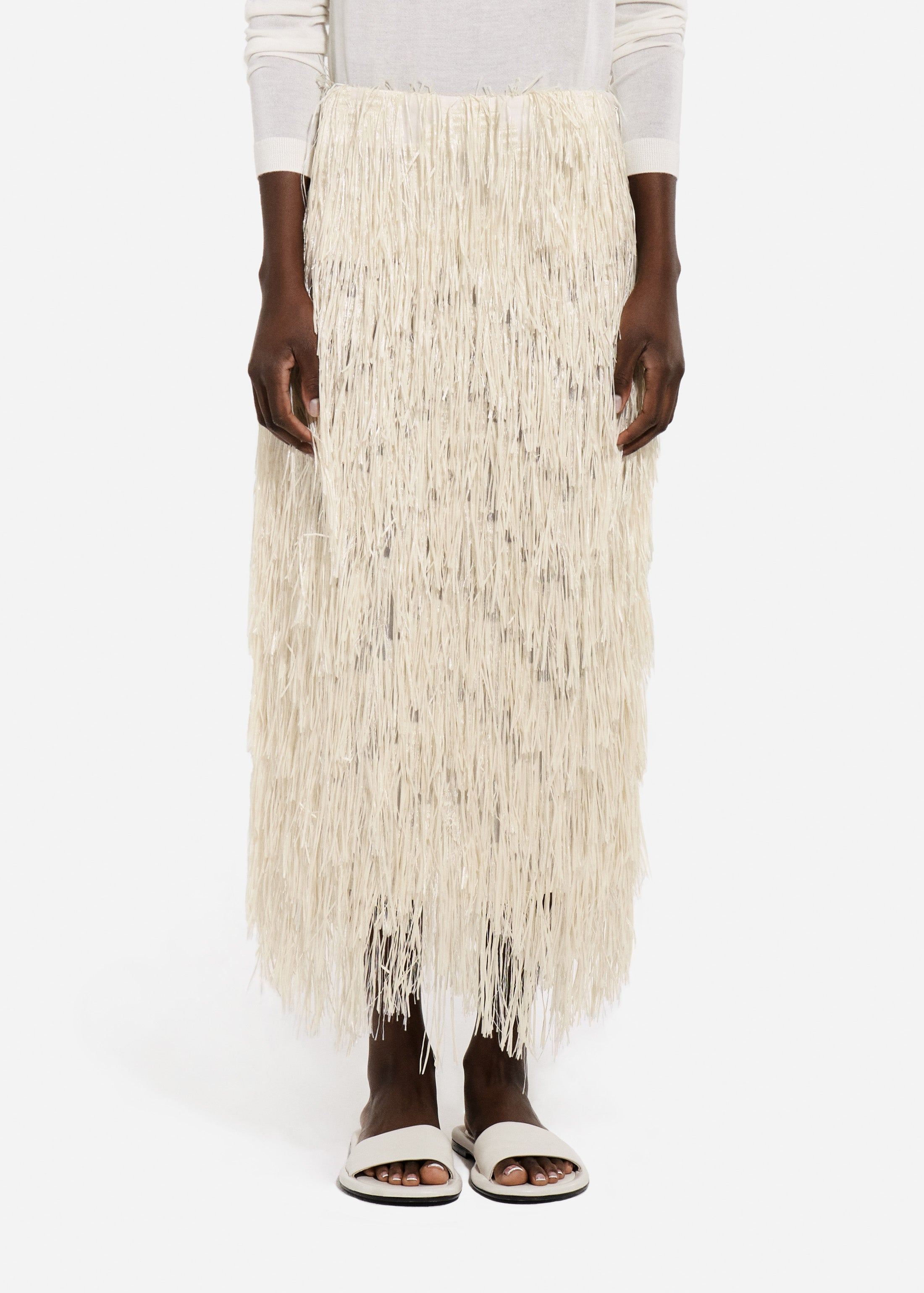 Fringe Skirt - Pearl