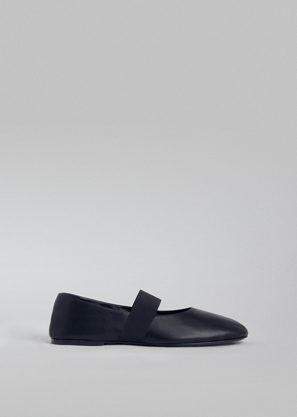 Slip On Ballerina in Chiffon Leather - Black - CO