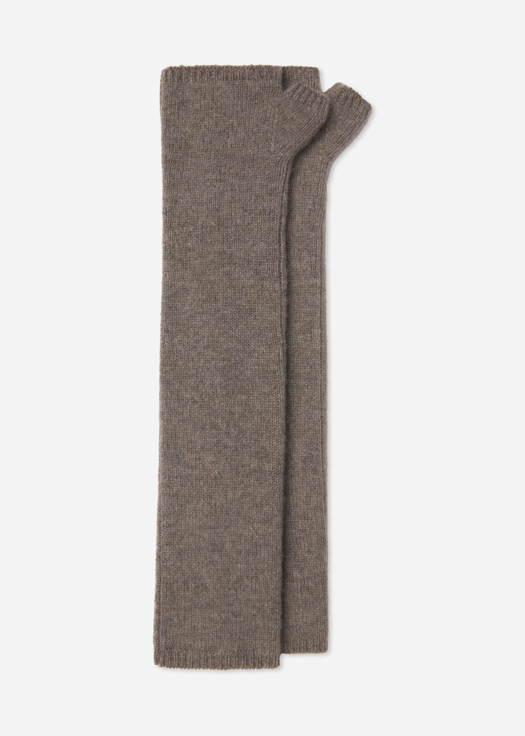 Long Gloves in Cashmere - Grey Melange - CO