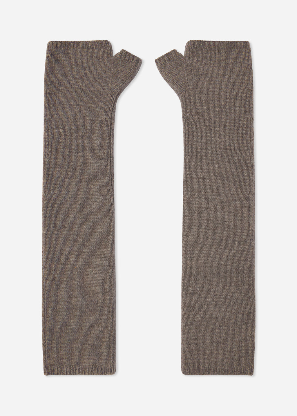 Long Gloves in Cashmere - Grey Melange - CO