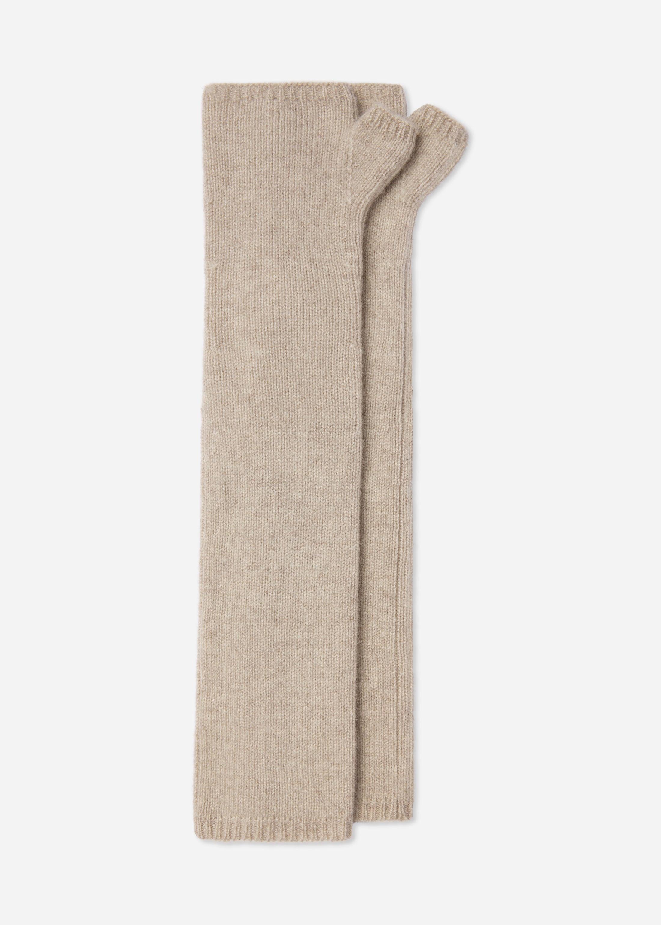 Long Gloves in Cashmere - Ivory Melange