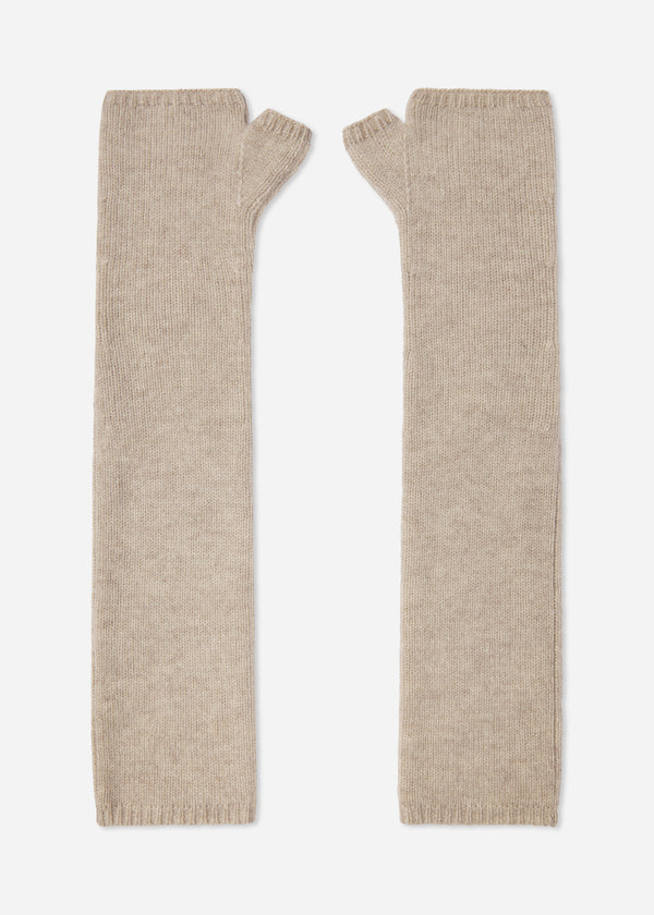 Long Gloves in Cashmere - Ivory Melange - CO