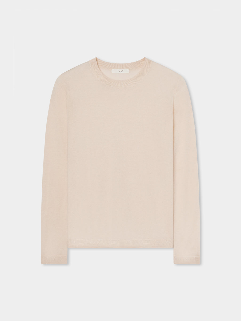 Long Sleeve Crew in Fine Cashmere - Whisper Pink - CO