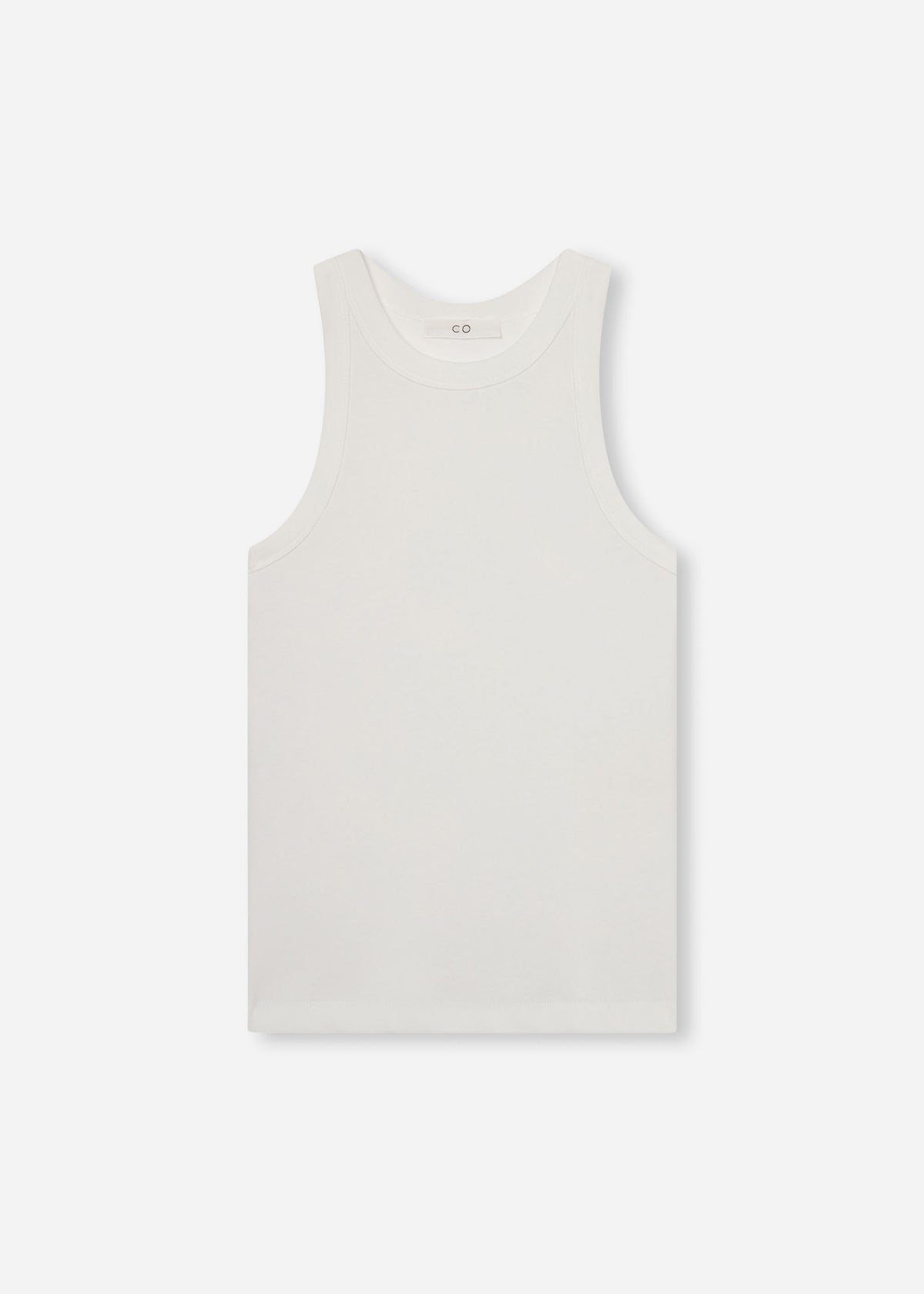 Fitted Tank in Cotton Jersey - Ivory, image 4 of 4
